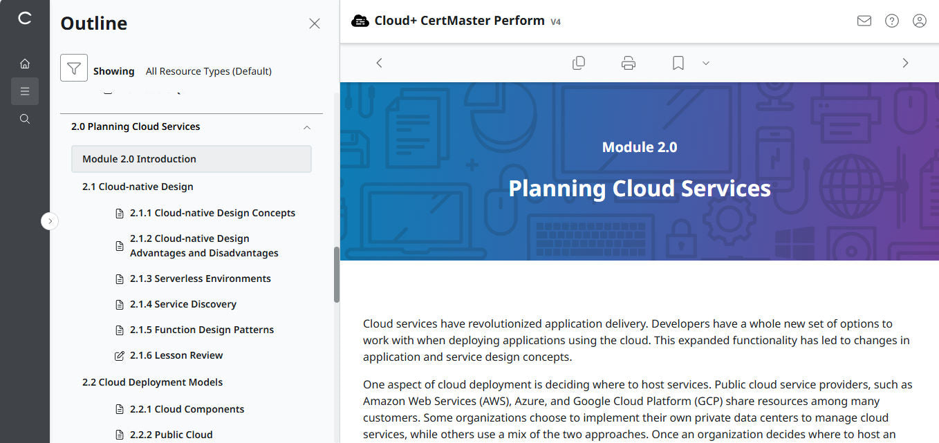 CompTIA Cloud+ CertMaster Perform (CV0-004)