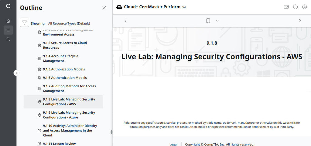 CompTIA Cloud+ CertMaster Perform (CV0-004)